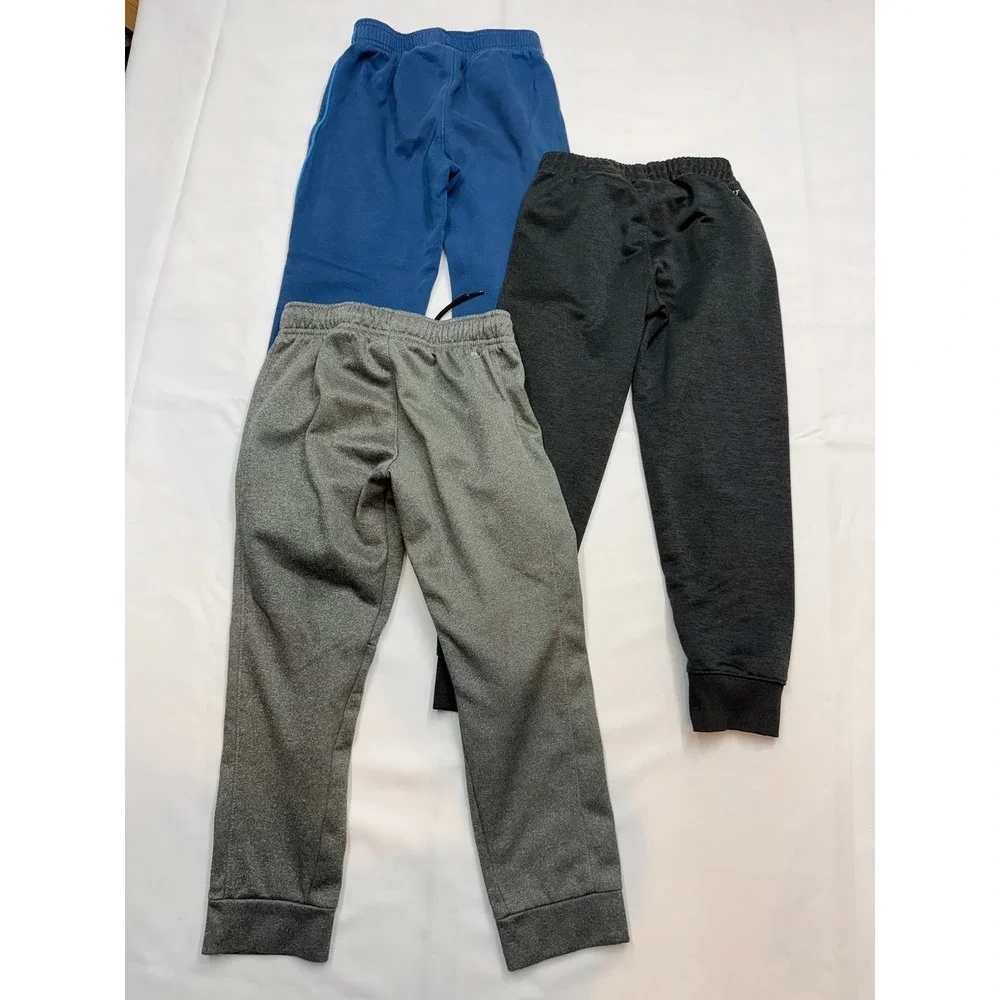 NIKE UNDER ARMOUR Boys 7 Blue Gray Full Length Play Jogger Sweat Pants AA17